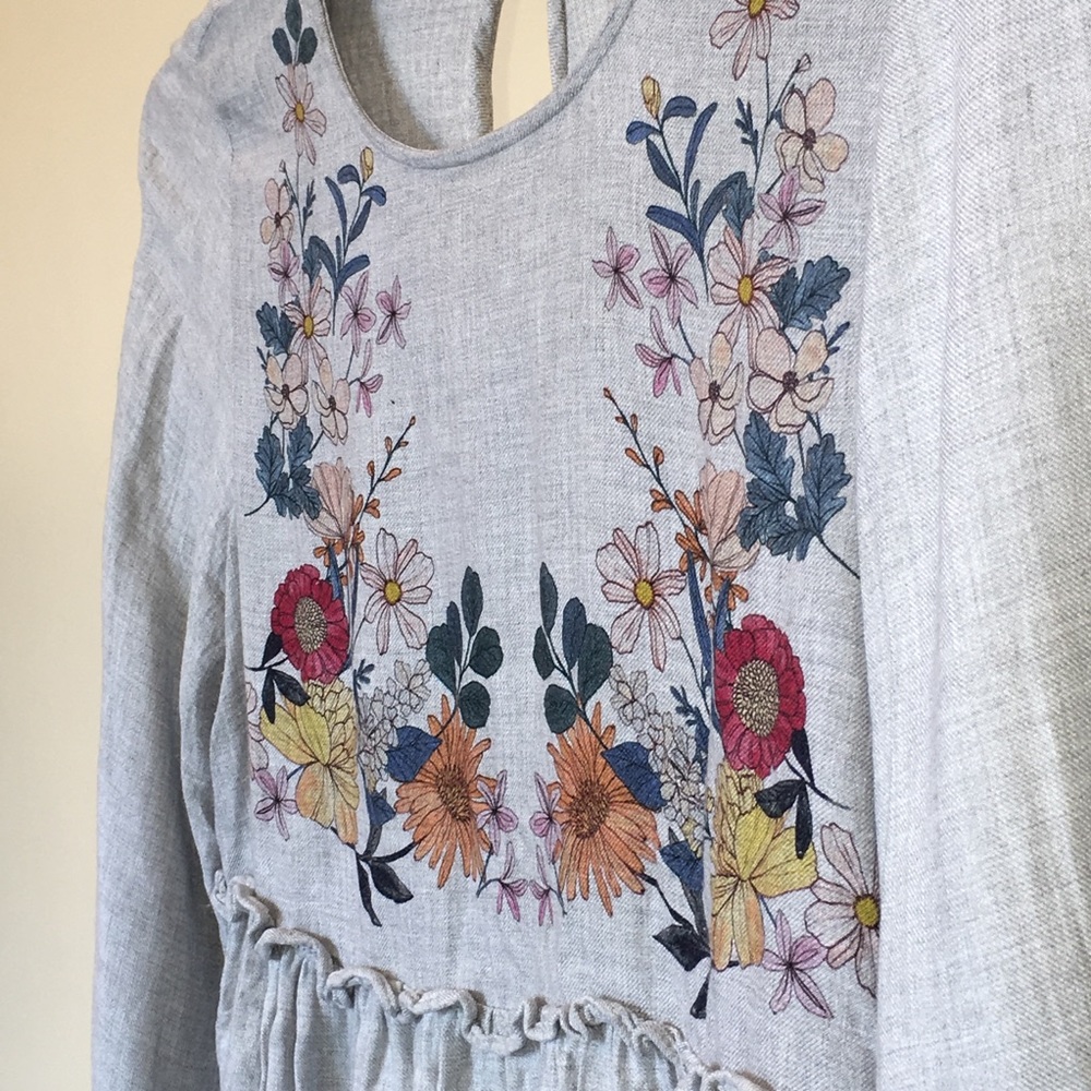 Zara Printed Floral Blouse - Picture 8 of 8